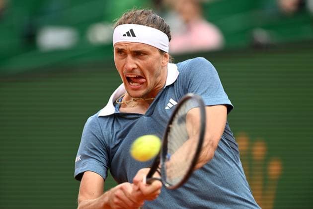 ALEXANDER SASHA ZVEREV, Tennis Rolex Monte-Carlo Masters 2024, azione, action, single shot TENNIS ROLEX MONTE-CARLO MASTERS 2024