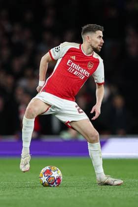 London, England, 9th April 2024. Jorginho of Arsenal in action during the UEFA Champions League match at the Emirates Stadium, London. Picture credit should read: Kieran Cleeves Sportimage EDITORIAL USE ONLY. No use with unauthorised audio, video, data, fixture lists, club league logos or live services. Online in-match use limited to 120 images, no video emulation. No use in betting, games or single club league player publications. SPI-3065-0086