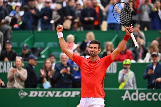 Monaco Rolex Masters Novak Djokovic (SRB) during his first round match at the Monaco Rolex Masters in Monte Carlo, on April, 9, 2024. Photo by Corinne Dubreuil ABACAPRESS.COM Monaco Monaco  Copyright: xDubreuilxCorinne ABACAx