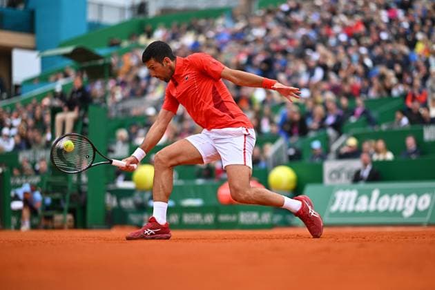 Monaco Rolex Masters Novak Djokovic (SRB) during his first round match at the Monaco Rolex Masters in Monte Carlo, on April, 9, 2024. Photo by Corinne Dubreuil ABACAPRESS.COM Monaco Monaco  Copyright: xDubreuilxCorinne ABACAx