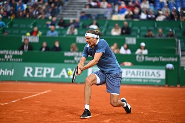 Monaco Rolex Masters Alexander Zverev (GER) during his first round match at the Monaco Rolex Masters in Monte Carlo, on April, 9, 2024. Photo by Corinne Dubreuil ABACAPRESS.COM Monaco Monaco  Copyright: xDubreuilxCorinne ABACAx