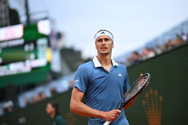 Monaco Rolex Masters Alexander Zverev (GER) during his first round match at the Monaco Rolex Masters in Monte Carlo, on April, 9, 2024. Photo by Corinne Dubreuil ABACAPRESS.COM Monaco Monaco  Copyright: xDubreuilxCorinne ABACAx