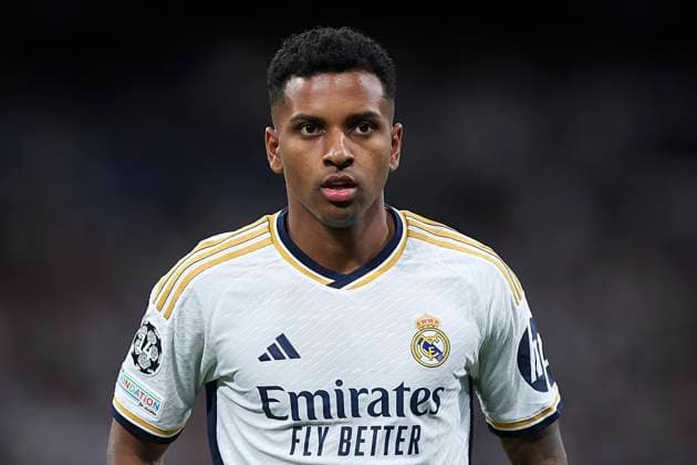 2024-04-09 Real Madrid CF v Manchester City - Quarter-final First Leg - UEFA Champions League 2023 24 MADRID, SPAIN - APRIL 9: Rodrygo Goes of Real Madrid CF during the Quarter-final First Leg - UEFA Champions League match between Real Madrid CF and Manchester City at Estadio Santiago Bernabeu on April 9, 2024 in Madrid, Spain. (Photo by Pablo Morano BSR Agency) Madrid Spain Content not available for redistribution in The Netherlands directly or indirectly through any third parties. Copyright: xBSRxAgencyx
