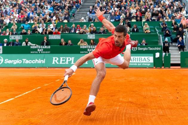 Rolex Monte Carlo Masters Day Four MONTE CARLO, MONACO APRIL 9 Novak Djokovic of Serbia in action against Roman Safiullin during their second round match on day four of the Rolex Monte Carlo Masters at Monte Carlo Country Club on April 9, 2024 in Monte Carlo, Monaco Photo by Andy Astfalck Copyright: xBEAUTIFULxSPORTS Astfalckx