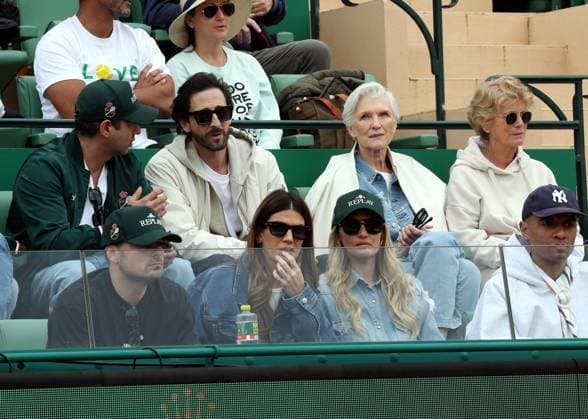 GUESTS ROLEX MONTE-CARLO MASTERS PHOTOPQR NICE MATIN Jean François Ottonello ; Roquebrune-Cap-Martin ; 10 04 2024 ; Guests au Rolex Monte-Carlo Masters - Adrien Brody et Maye Musk, la mere d Elon Musk Roquebrune-Cap-Martin France  Copyright: xPHOTOPQR NICExMATIN MAXPPPxJeanxFrançoisxOttonellox 20240410NIM0354 20240410NIM0354