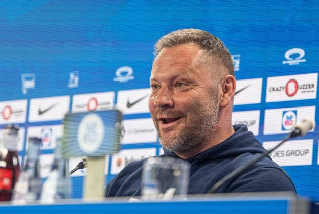Soccer, Men, Season 2023 2024, 2 Bundesliga, Hertha BSC, Press conference before the match against Hansa Rostock, in the picture coach Pal Dardai Hertha BSC , 10 04 2024, Copyright: xSebastianxRäppold MatthiasxKochx