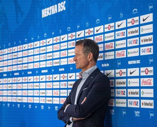 Soccer, Men, Season 2023 2024, 2 Bundesliga, Hertha BSC, Press conference before the match against Hansa Rostock, in the picture Managing Director Thomas E Herrich Hertha BSC , 10 04 2024, Copyright: xSebastianxRäppold MatthiasxKochx