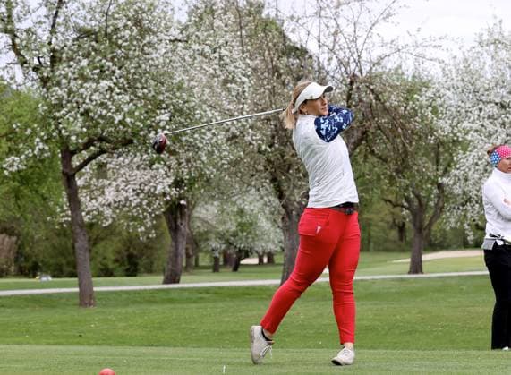 GOLF - Audi Circuit FROHNLEITEN,AUSTRIA,10.APR.24 - GOLF - Audi Circuit, GC Murhof. Image shows Michaela Kirchgasser.  GEPAxpictures xHansxOberlaender