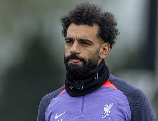 Football - UEFA Europa League - Quarter-Final 1st Leg - Liverpool FC v BC Atalanta - MD-1 LIVERPOOL, ENGLAND - Wednesday, April 10, 2024: Liverpool s Mohamed Salah during a training session at the AXA Training Centre ahead of the UEFA Europa League Quarter-Final 1st Leg match between Liverpool FC and BC Atalanda. (Photo by David Rawcliffe Propaganda) LIVERPOOL AXA Training Centre MERSEYSIDE ENGLAND  Copyright: xDavidxRawcliffex P2024-04-10-Liverpool_Atalanta_MD-1-54