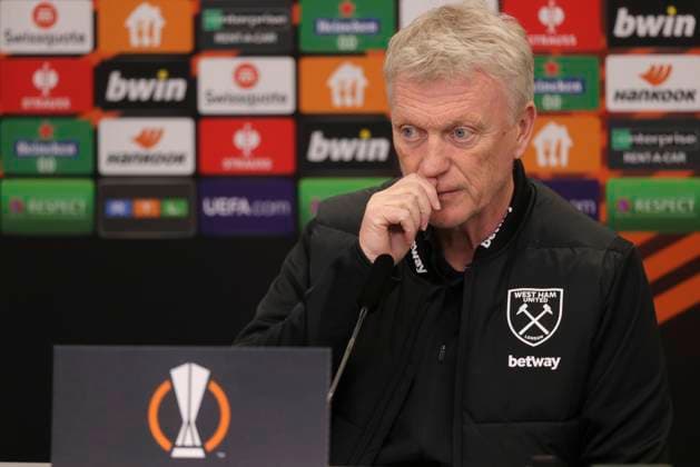 West Ham press conference, PK, Pressekonferenz West Ham United Manager David Moyes during the press conference for the UEFA Europa League Quarter-Final First Leg match between Bayer Leverkusen and West Ham United at BayArena, Leverkusen Copyright: xPaulxChestertonx FIL-20008-0015 UK Newspapers OUT