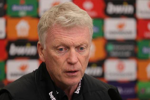 West Ham press conference, PK, Pressekonferenz West Ham United Manager David Moyes during the press conference for the UEFA Europa League Quarter-Final First Leg match between Bayer Leverkusen and West Ham United at BayArena, Leverkusen Copyright: xPaulxChestertonx FIL-20008-0026 UK Newspapers OUT
