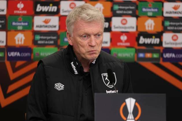 West Ham press conference, PK, Pressekonferenz West Ham United Manager David Moyes during the press conference for the UEFA Europa League Quarter-Final First Leg match between Bayer Leverkusen and West Ham United at BayArena, Leverkusen Copyright: xPaulxChestertonx FIL-20008-0029 UK Newspapers OUT