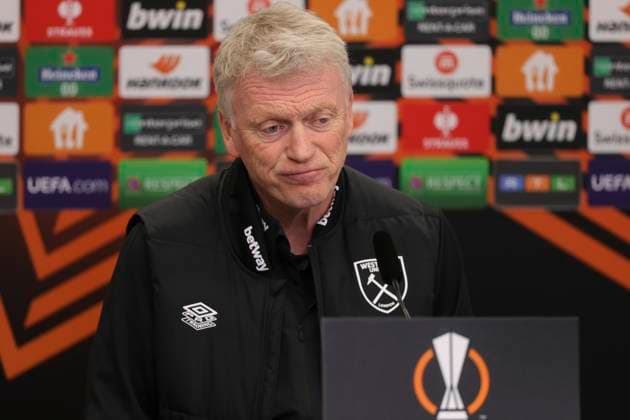 West Ham press conference, PK, Pressekonferenz West Ham United Manager David Moyes during the press conference for the UEFA Europa League Quarter-Final First Leg match between Bayer Leverkusen and West Ham United at BayArena, Leverkusen Copyright: xPaulxChestertonx FIL-20008-0032 UK Newspapers OUT
