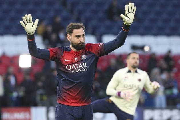 Gianluigi Donnarumma (PSG) FOOTBALL : Paris Saint Germain Vs FC Barcelone - Ligue des Champions - 10 04 2024 MichaelBaucher Panoramic 