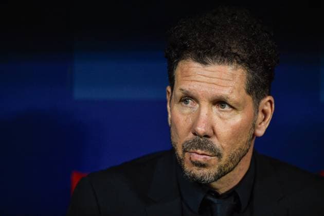 2024-04-10 Atletico Madrid v Borussia Dortmund - Quarter-final First Leg - UEFA Champions League 2023 24 MADRID, SPAIN - APRIL 10: Coach Diego Simeone of Atletico Madrid prior to the Quarter-final First Leg - UEFA Champions League 2023 24 match between Atletico Madrid and Borussia Dortmund at Civitas Metropolitano Stadium on April 10, 2024 in Madrid, Spain. (Photo by Pablo Morano BSR Agency) Madrid Spain Content not available for redistribution in The Netherlands directly or indirectly through any third parties. Copyright: xBSRxAgencyx