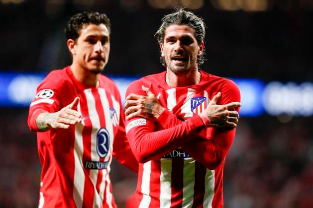April 10, 2024, Madrid, Madrid, SPAIN: Rodrigo De Paul of Atletico de Madrid celebrates a goal during the UEFA Champions League, Quarter finals, football match played between Atletico de Madrid and Borussia Dortmund at Civitas Metropolitano stadium on April 10, 2024, in Madrid, Spain. Madrid SPAIN - ZUMAa181 20240410_zaa_a181_017 Copyright: xIrinaxR.xHipolitox