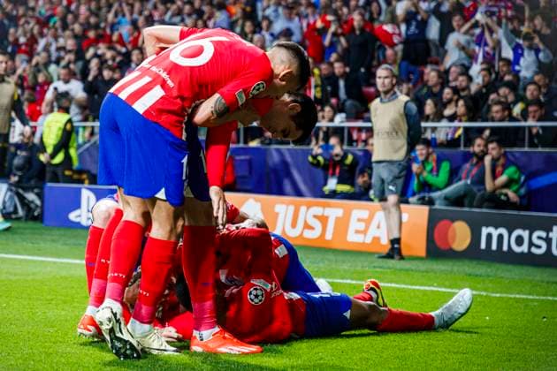 Sport Bilder des Tages April 10, 2024, Bilbao, Espagne: Samuel Lino of Atletico de Madrid celebrates his goal during the Champions League match between Atletico de Madrid and B. Dortmund at Civitas Metropolitano Stadium on April 10, 2024 in Madrid, Spain. Bilbao Espagne - ZUMAd159 20240410_zia_d159_010 Copyright: xM.xGraciaxJimenezx
