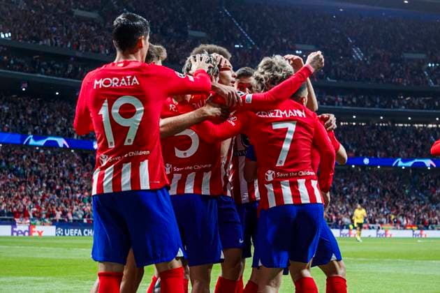 April 10, 2024, Bilbao, Espagne: Rodrigo De Paul of Atletico de Madrid celebrates his goal during the Champions League match between Atletico de Madrid and B. Dortmund at Civitas Metropolitano Stadium on April 10, 2024 in Madrid, Spain. Bilbao Espagne - ZUMAd159 20240410_zia_d159_029 Copyright: xM.xGraciaxJimenezx
