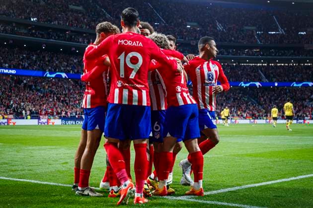 April 10, 2024, Bilbao, Espagne: Rodrigo De Paul of Atletico de Madrid celebrates his goal during the Champions League match between Atletico de Madrid and B. Dortmund at Civitas Metropolitano Stadium on April 10, 2024 in Madrid, Spain. Bilbao Espagne - ZUMAd159 20240410_zia_d159_026 Copyright: xM.xGraciaxJimenezx