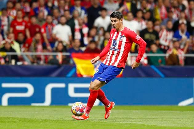 April 10, 2024, Madrid, Madrid, SPAIN: Alvaro Morata of Atletico de Madrid in action during the UEFA Champions League, Quarter finals, football match played between Atletico de Madrid and Borussia Dortmund at Civitas Metropolitano stadium on April 10, 2024, in Madrid, Spain. Madrid SPAIN - ZUMAa181 20240410_zaa_a181_048 Copyright: xIrinaxR.xHipolitox
