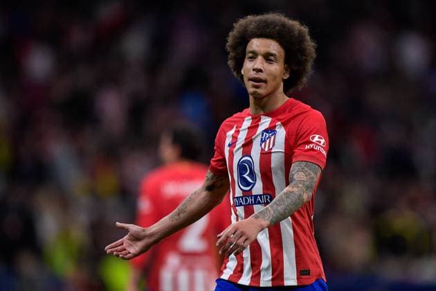 2024-04-10 Atletico Madrid v Borussia Dortmund - Quarter-final First Leg - UEFA Champions League 2023 24 MADRID, SPAIN - APRIL 10: Axel Witsel of Atletico Madrid reacts during the Quarter-final First Leg - UEFA Champions League 2023 24 match between Atletico Madrid and Borussia Dortmund at Civitas Metropolitano Stadium on April 10, 2024 in Madrid, Spain. (Photo by Pablo Morano BSR Agency) Madrid Spain Content not available for redistribution in The Netherlands directly or indirectly through any third parties. Copyright: xBSRxAgencyx