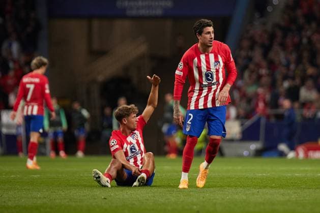 Quarter-final First Leg UEFA Champions League 2023 24, Atletico de Madrid v Borussia Dortmund MADRID, SPAIN - APRIL 10: Marcos Llorente, Central Midfield of Atletico de Madrid reacts during to the UEFA Champions League quarter-final first leg match between Atletico de Madrid and Borussia Dortmund at Civitas Metropolitano Stadium on April 10, 2024 in Madrid, Spain. (Photo by Jose Torres Photo Players Images) Madrid Civitas Metropolitano Madrid Spain Copyright: xJosexTorres PhotoxPlayersxImagesx