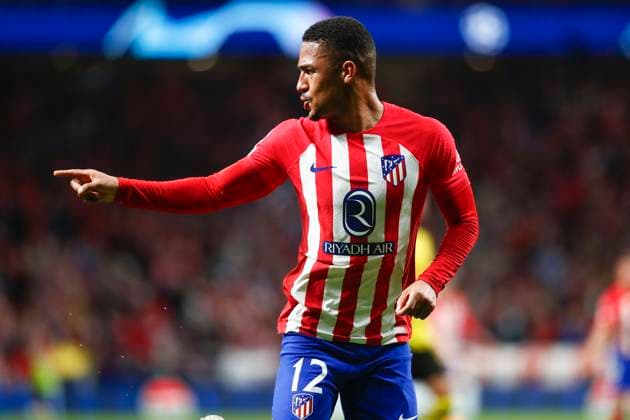 April 10, 2024, Madrid, Madrid, SPAIN: Samuel Lino of Atletico de Madrid celebrates a goal during the UEFA Champions League, Quarter finals, football match played between Atletico de Madrid and Borussia Dortmund at Civitas Metropolitano stadium on April 10, 2024, in Madrid, Spain. Madrid SPAIN - ZUMAa181 20240410_zaa_a181_056 Copyright: xIrinaxR.xHipolitox