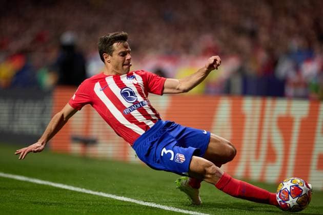 Cesar Azpilicueta of Atletico de Madrid in action during the UEFA Champions League 2023 24 quarter-finals match between Atletico de Madrid and Borussia Dortmund at Stadium Civitas Metropolitano on April 10, 2024 in Madrid, Spain. FOOTBALL : Atletico Madrid vs Borussia Dormund - UEFA Ligue des Champions - 1 4 Quart - 10 04 2024 LGM Panoramic 