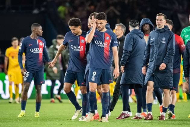 Gonzalo Ramos (Paris SG) FOOTBALL : Paris SG x FC Barcelone - Ligue des Champions - Quart de Finale - 10 04 2024 BaptisteAutissier Panoramic 