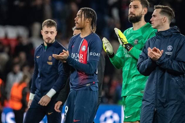 Bradley Barcola (Paris SG) FOOTBALL : Paris SG x FC Barcelone - Ligue des Champions - Quart de Finale - 10 04 2024 BaptisteAutissier Panoramic 
