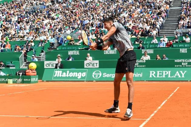 ALEXEI POPYRIN, Tennis Rolex Monte-Carlo Masters 2024, azione, action, single shot TENNIS ROLEX MONTE-CARLO MASTERS 2024