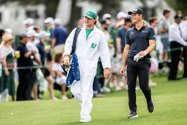 240410 Viktor Hovland of Norway during the Par Three Contest prior to the 2024 Masters Golf Tournament on April 10, 2024 in Augusta Photo Petter Arvidson BILDBYRAN kod PA PA0791 bbeng golf masters the masters Augusta us masters  Copyright: PETTERxARVIDSON BB240410PA055