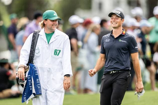 240410 Viktor Hovland of Norway during the Par Three Contest prior to the 2024 Masters Golf Tournament on April 10, 2024 in Augusta Photo Petter Arvidson BILDBYRAN kod PA PA0791 bbeng golf masters the masters Augusta us masters  Copyright: PETTERxARVIDSON BB240410PA056