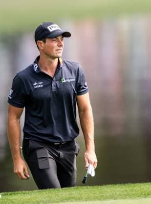 240410 Viktor Hovland of Norway during the Par Three Contest prior to the 2024 Masters Golf Tournament on April 10, 2024 in Augusta Photo Petter Arvidson BILDBYRAN kod PA PA0791 bbeng golf masters the masters Augusta us masters  Copyright: PETTERxARVIDSON BB240410PA064