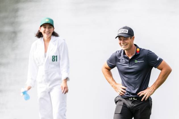 240410 Viktor Hovland of Norway during the Par Three Contest prior to the 2024 Masters Golf Tournament on April 10, 2024 in Augusta Photo Petter Arvidson BILDBYRAN kod PA PA0791 bbeng golf masters the masters Augusta us masters  Copyright: PETTERxARVIDSON BB240410PA067