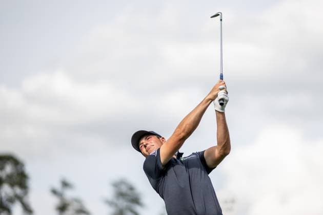 240410 Viktor Hovland of Norway during the Par Three Contest prior to the 2024 Masters Golf Tournament on April 10, 2024 in Augusta Photo Petter Arvidson BILDBYRAN kod PA PA0791 bbeng golf masters the masters Augusta us masters  Copyright: PETTERxARVIDSON BB240410PA081