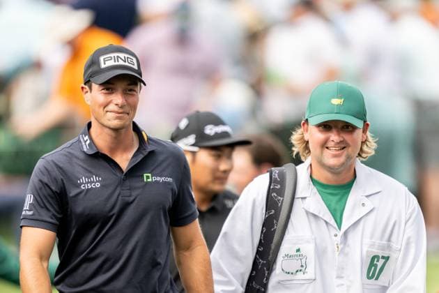 240410 Viktor Hovland of Norway during the Par Three Contest prior to the 2024 Masters Golf Tournament on April 10, 2024 in Augusta Photo Petter Arvidson BILDBYRAN kod PA PA0791 bbeng golf masters the masters Augusta us masters  Copyright: PETTERxARVIDSON BB240410PA084