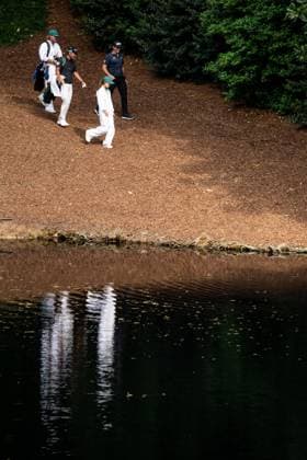 240410 Viktor Hovland of Norway and Ryo Hisatsune of Japan during the Par Three Contest prior to the 2024 Masters Golf Tournament on April 10, 2024 in Augusta Photo Petter Arvidson BILDBYRAN kod PA PA0791 bbeng golf masters the masters Augusta us masters  Copyright: PETTERxARVIDSON BB240410PA091