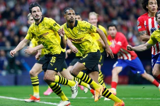 Sebastien Haller (Dortmund), APRIL 10, 2024 - Football Soccer : UEFA Champions League round of 8 1st leg match between Atletico de Madrid 2-1 Borussia Dortmund at Estadio Metropolitano in Madrid, Spain. Noxthirdxpartyxsales  (249753481)