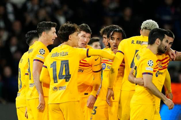 Paris Saint-Germain v FC Barcelona, Barca Quarter-final First Leg - UEFA Champions League 2023 24 Andreas Christensen centre-back of Barcelona and Denmark celebrates after scoring his sides first goal during the UEFA Champions League quarter-final first leg match between Paris Saint-Germain and FC Barcelona at Parc des Princes on April 10, 2024 in Paris, France. Paris France  Copyright: xJosexBretonx originalFilename:breton-parissai240410_npq9X.jpg