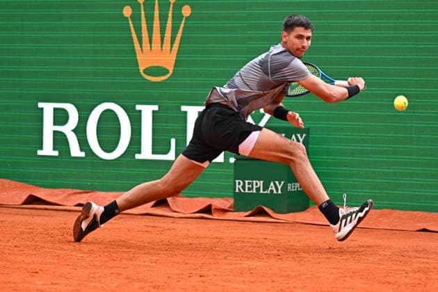 Monaco Rolex Masters Alexei Popyrin (AUS) during his second round match at the Monaco Rolex Masters in Monte Carlo, on April, 10, 2024. Photo by Corinne Dubreuil ABACAPRESS.COM MONACO Monaco  Copyright: xDubreuilxCorinne ABACAx