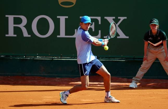ROLEX MONTE-CARLO MASTERS HUITIEMES PHOTOPQR NICE MATIN Jean François Ottonello ; Roquebrune-Cap-Martin ; 11 04 2024 ; ROLEX MONTE-CARLO MASTERS HUITIEMES - Alex De Minaur (AUS en bleu) vs Alexei Popyrin (AUS en gris) Roquebrune-Cap-Martin France  Copyright: xPHOTOPQR NICExMATIN MAXPPPxJeanxFrançoisxOttonellox 20240411NIM2605 20240411NIM2605