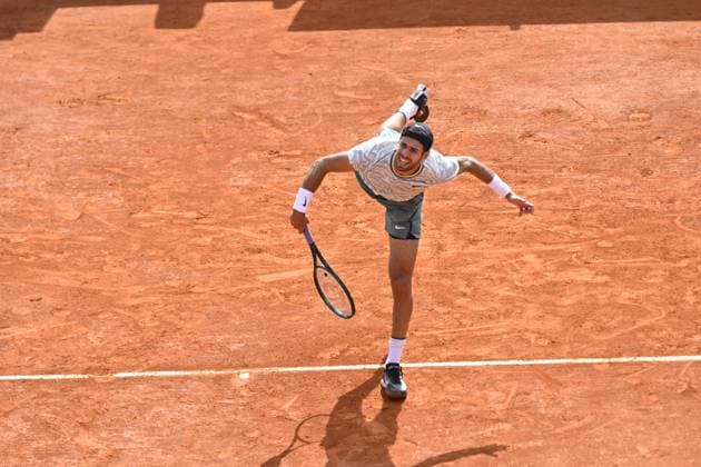 Tennis - Rolex Monte Carlo 2024 - ATP, Tennis Herren - Karen Khachanov - Russie TENNIS - Rolex Monte Carlo 2024 - MC - 11 04 2024 ChrysleneCaillaud Panoramic 