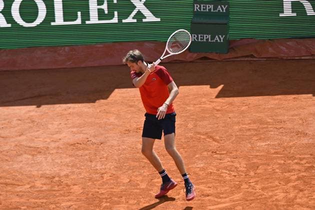 Tennis - Rolex Monte Carlo 2024 - ATP, Tennis Herren - Daniil Medvedev - Russie TENNIS - Rolex Monte Carlo 2024 - MC - 11 04 2024 ChrysleneCaillaud Panoramic 