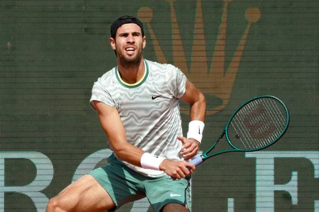 Karen Khachanov (Russie) TENNIS : Monaco Rolex Master 1000 - 8eme de finale - Monaco - 11 04 2024 NorbertScanella Panoramic 