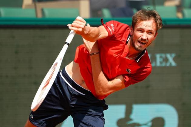 Daniil Medvedev (Russie) TENNIS : Monaco Rolex Master 1000 - 8eme de finale - Monaco - 11 04 2024 NorbertScanella Panoramic 