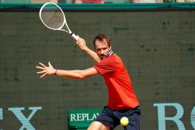 Daniil Medvedev (Russie) TENNIS : Monaco Rolex Master 1000 - 8eme de finale - Monaco - 11 04 2024 NorbertScanella Panoramic 