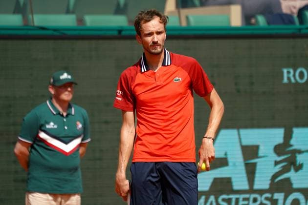 Daniil Medvedev (Russie) TENNIS : Monaco Rolex Master 1000 - 8eme de finale - Monaco - 11 04 2024 NorbertScanella Panoramic 