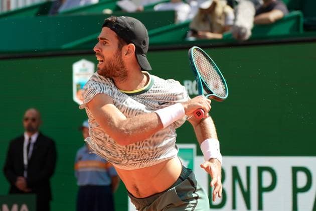 Karen Khachanov (Russie) TENNIS : Monaco Rolex Master 1000 - 8eme de finale - Monaco - 11 04 2024 NorbertScanella Panoramic
