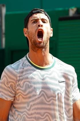 Karen Khachanov (Russie) TENNIS : Monaco Rolex Master 1000 - 8eme de finale - Monaco - 11 04 2024 NorbertScanella Panoramic